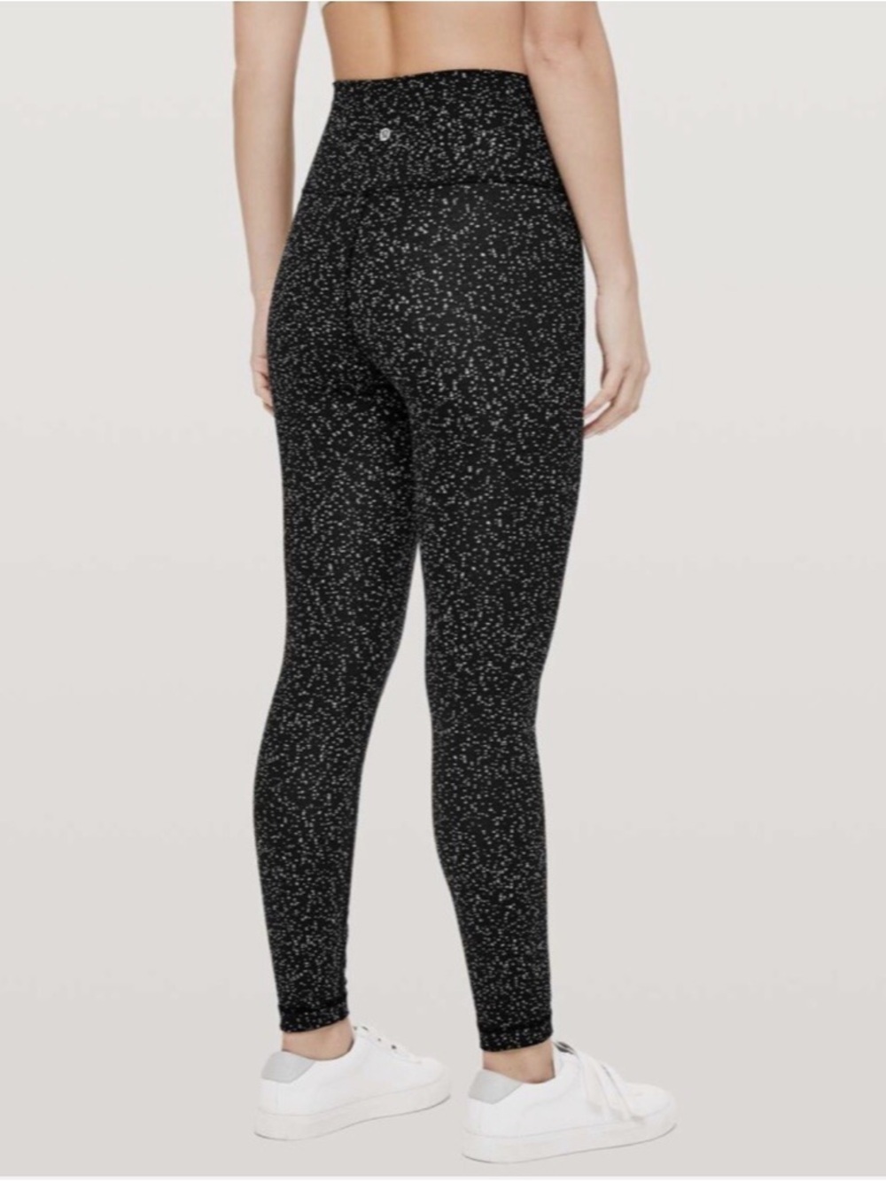 High-Waist Black Speckle Leggings